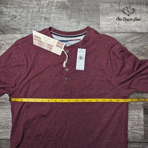 American Threads Long Sleeve Tee Shirt Size S - Picture 3 of 5